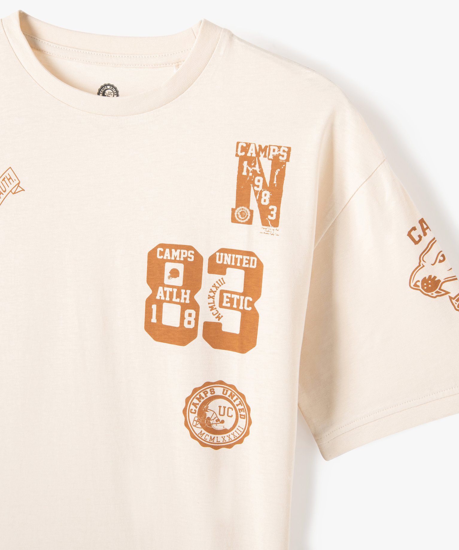 Tee-shirt à manches courtes avec motifs contrastants garo... beige | GEMO