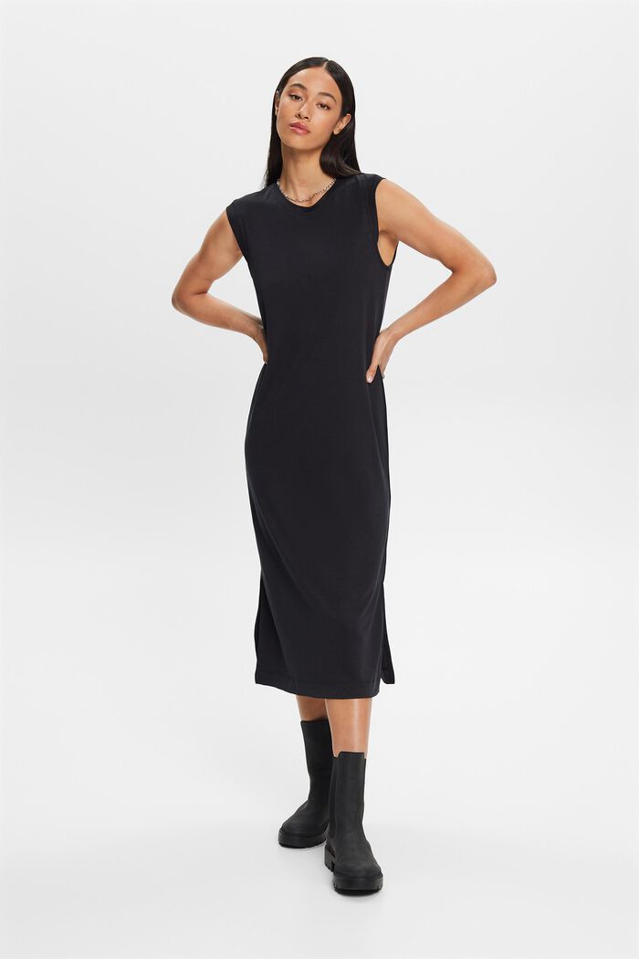 Ärmelloses Midi-Hemdblusenkleid