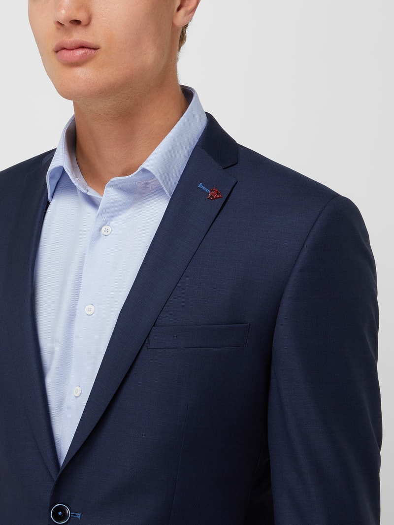 Slim Fit Anzug mit 2-Knopf-Sakko in marineblau