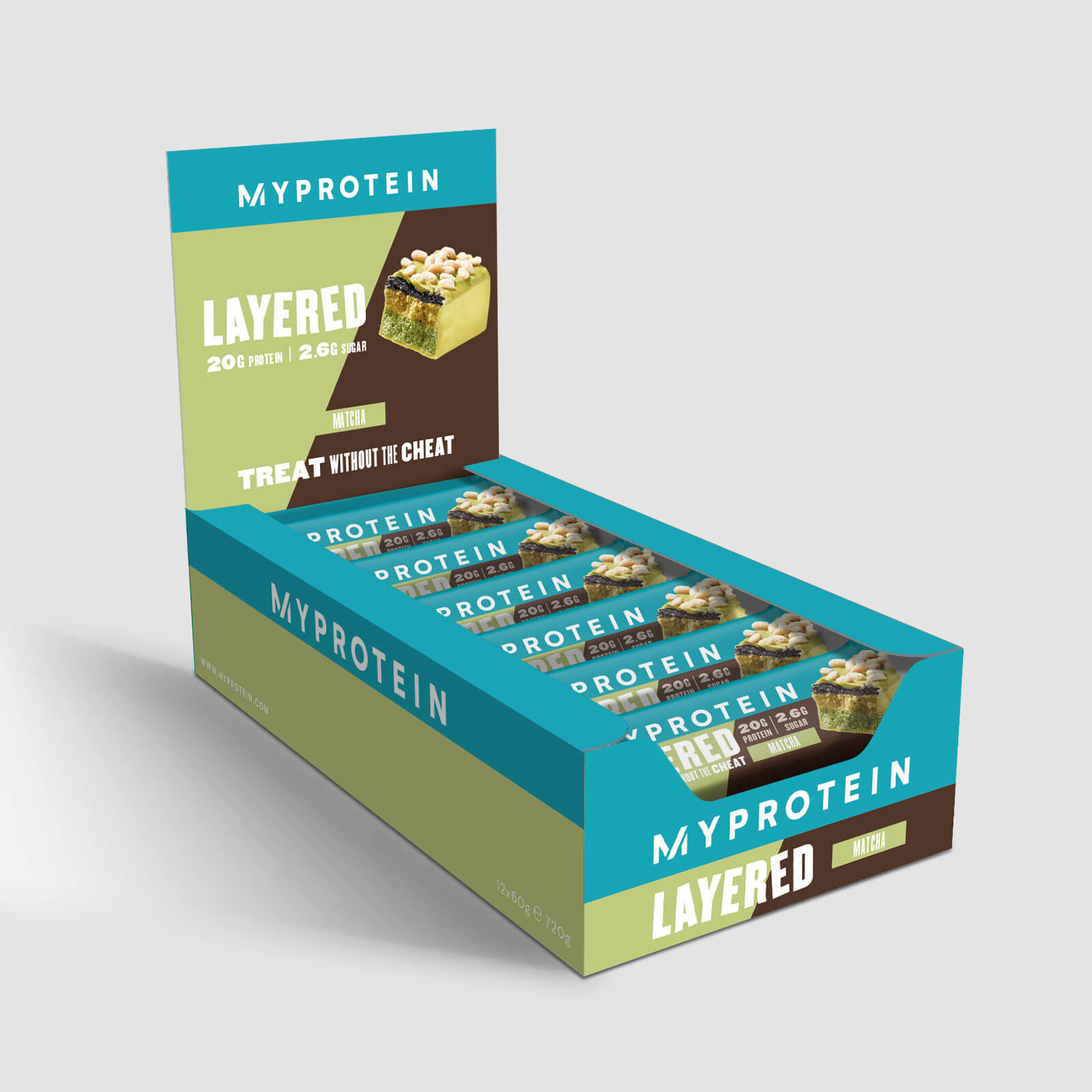 Retail Layer Bar, Matcha, 12 x 60g