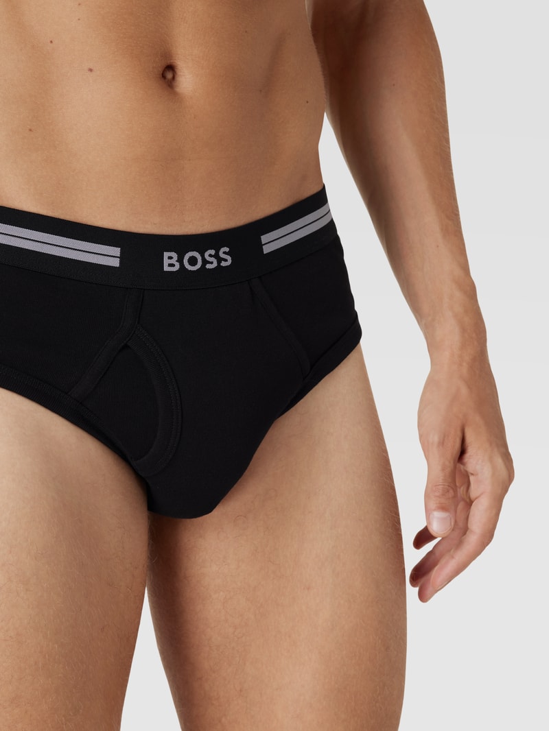 Slip mit Logo-Bund Modell 'Traditional Original' in schwarz