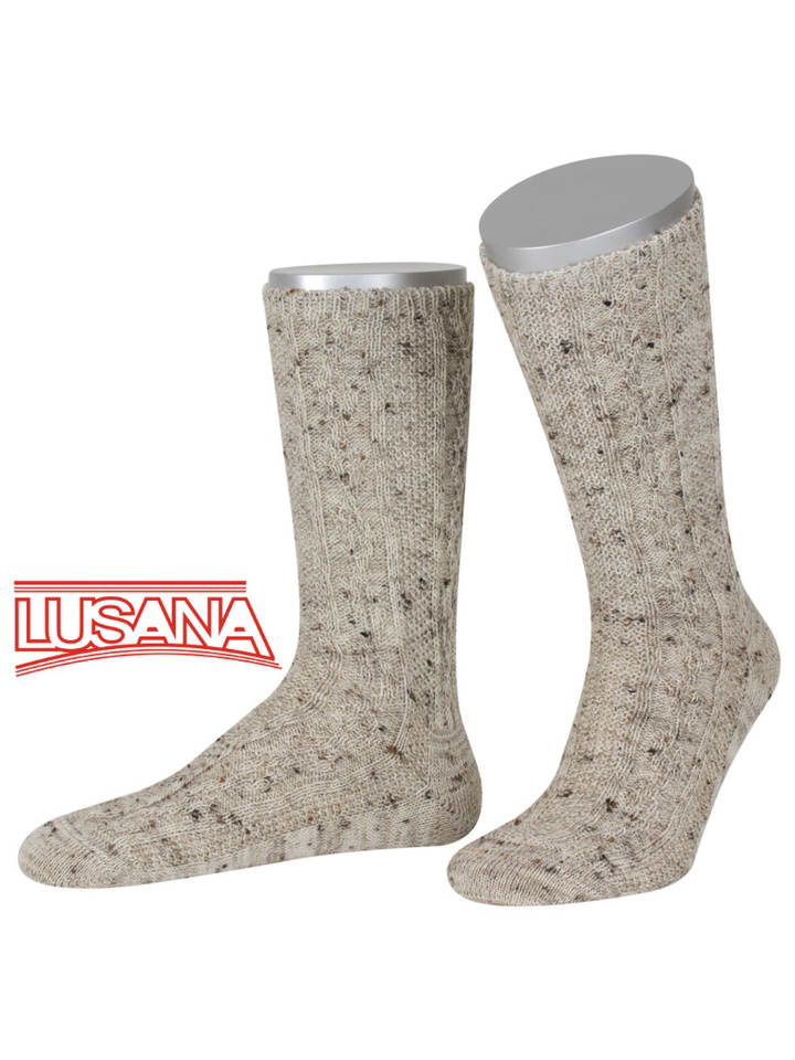 Lusana Trachtensocken in braun günstig kaufen