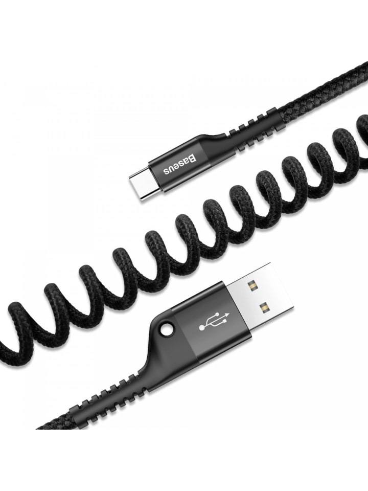 Baseus Baseus Fish Eye Ladekabel Datenkabel USB-A zu USB-C in Schwarz günstig kaufen onesize