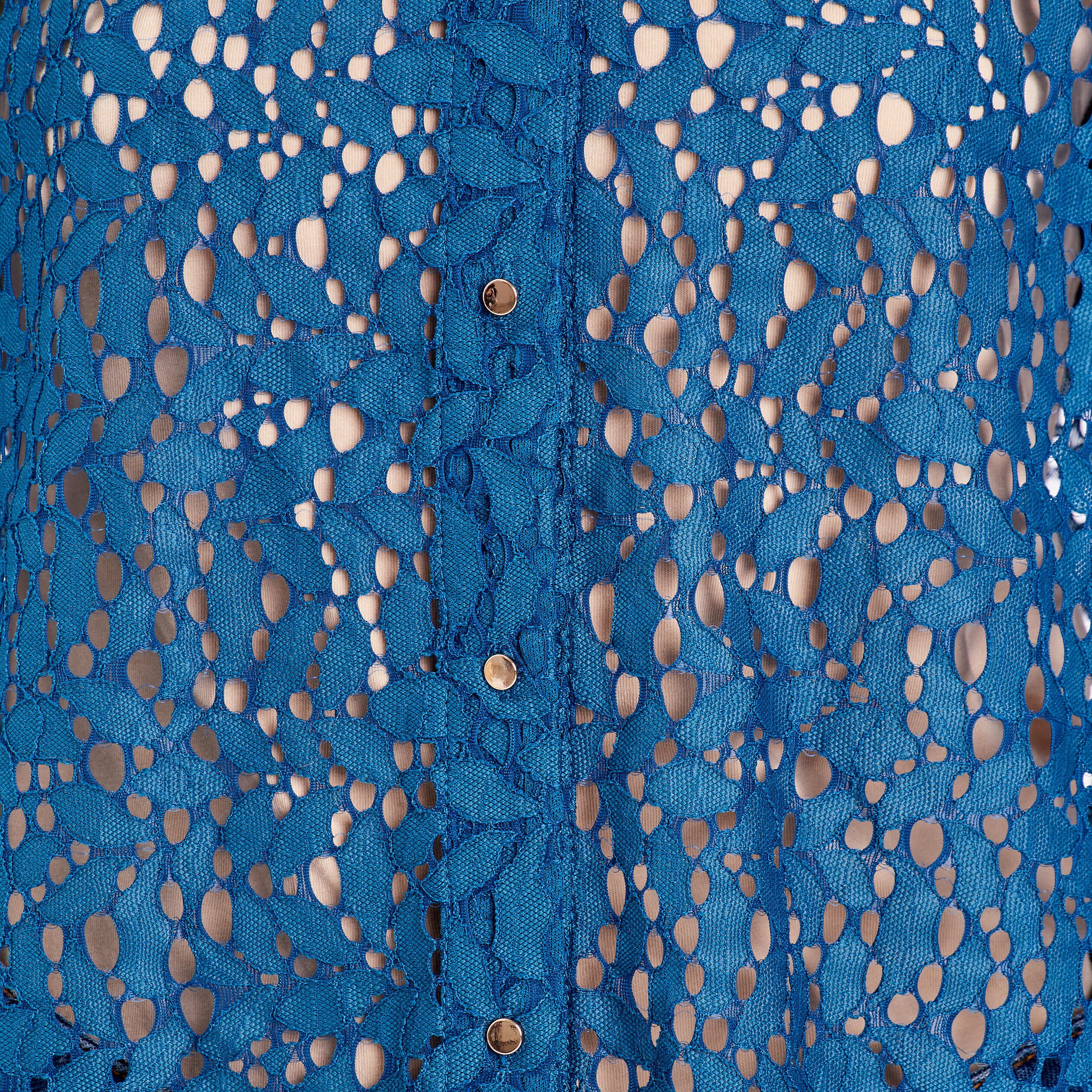Chemise manches courtes bleu canard femme | Cache Cache