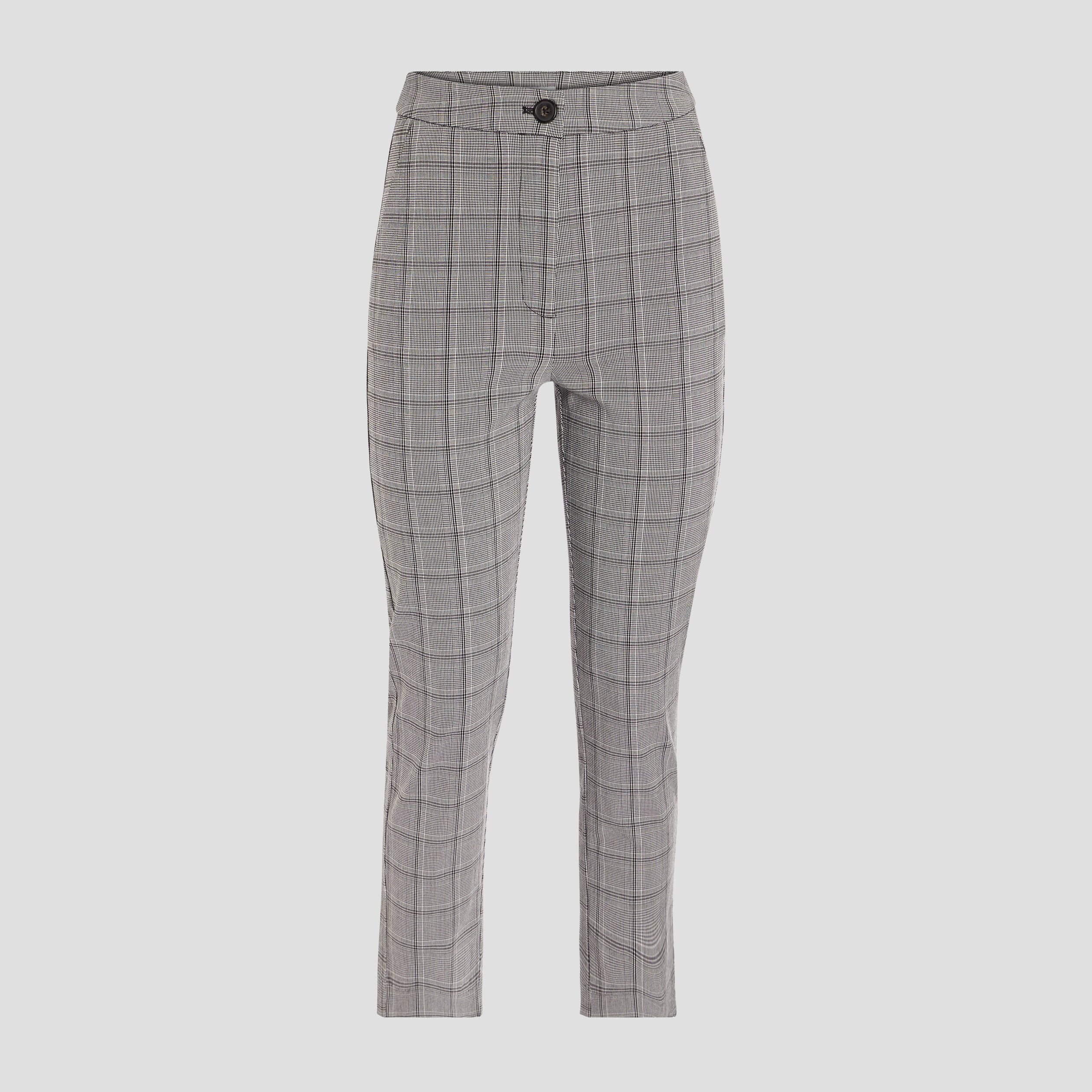 Pantalon droit taille haute gris femme | La Halle