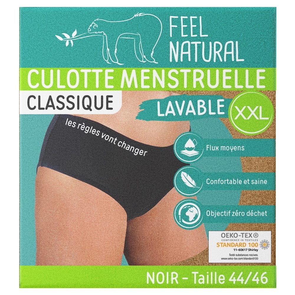 feel natural Culotte menstruelle Classique - taille X XL (44/46) Culotte menstruelle