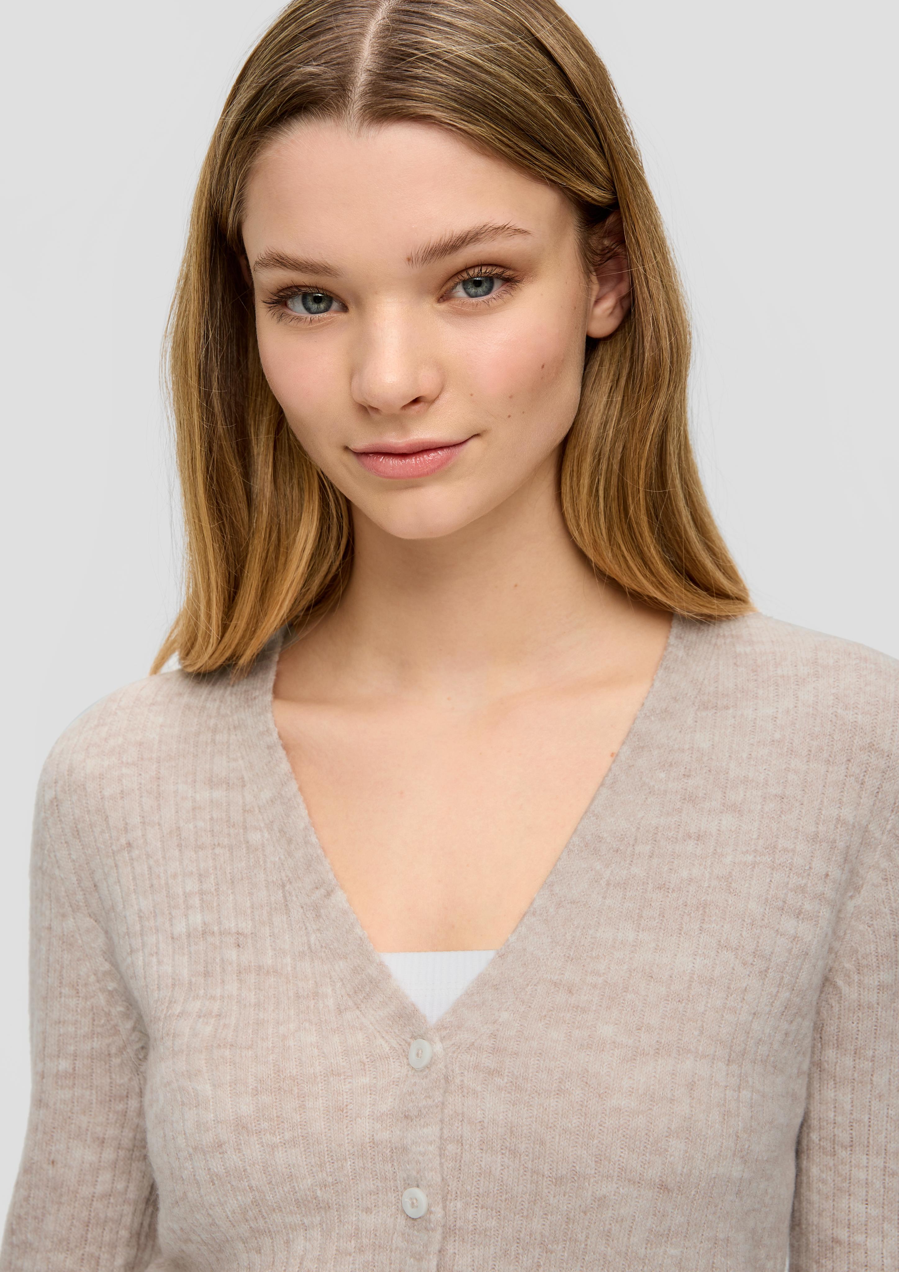 Strickjacke mit V-Ausschnitt  2140596-81W0
