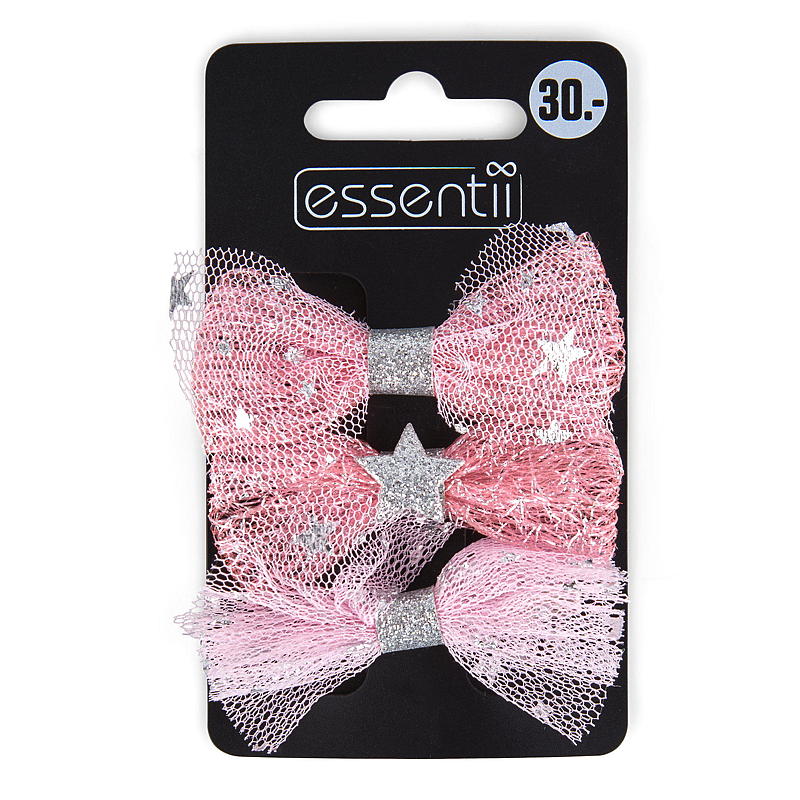 Essentii Hårsløyfe 3-pk rosa