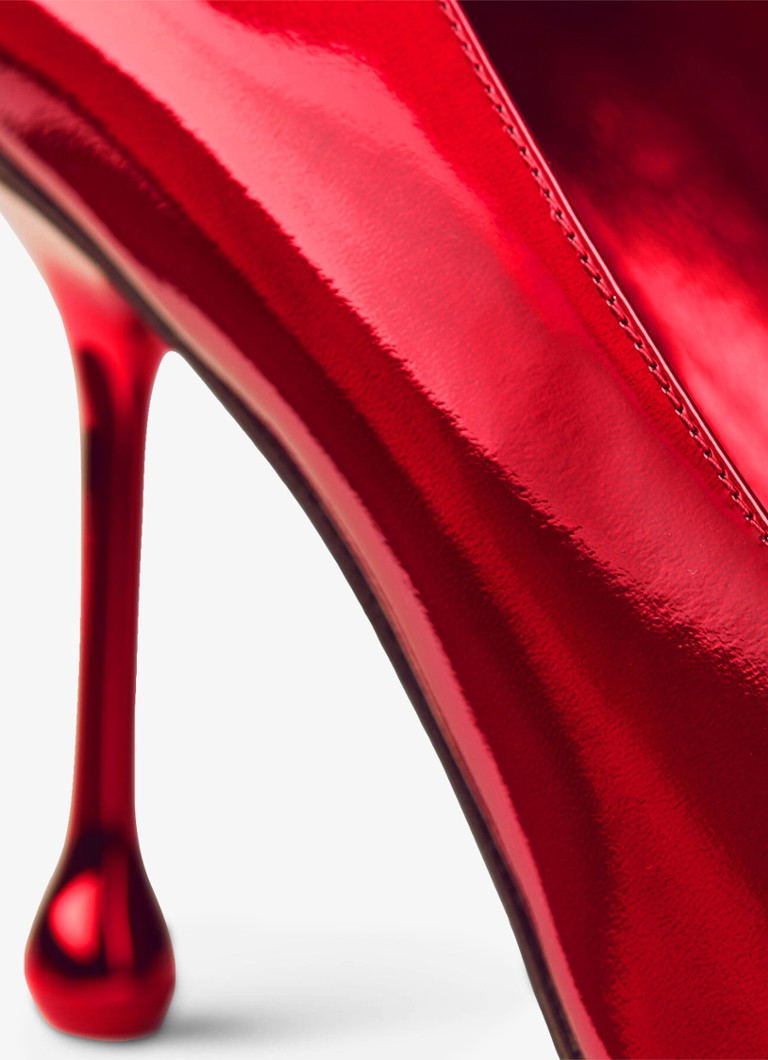 Lodičky Jimmy Choo Ixia 95 z telecí kůže s metalickou povrchovou úpravou