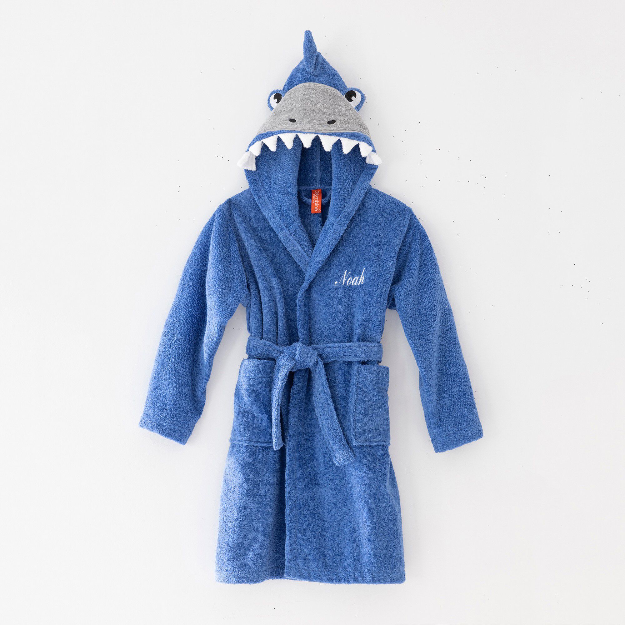 Peignoir de bain enfant à capuche requin personnalisable