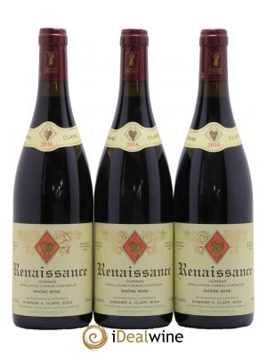 Cornas Renaissance Auguste Clape  2016 - Lot de 3 Bouteilles