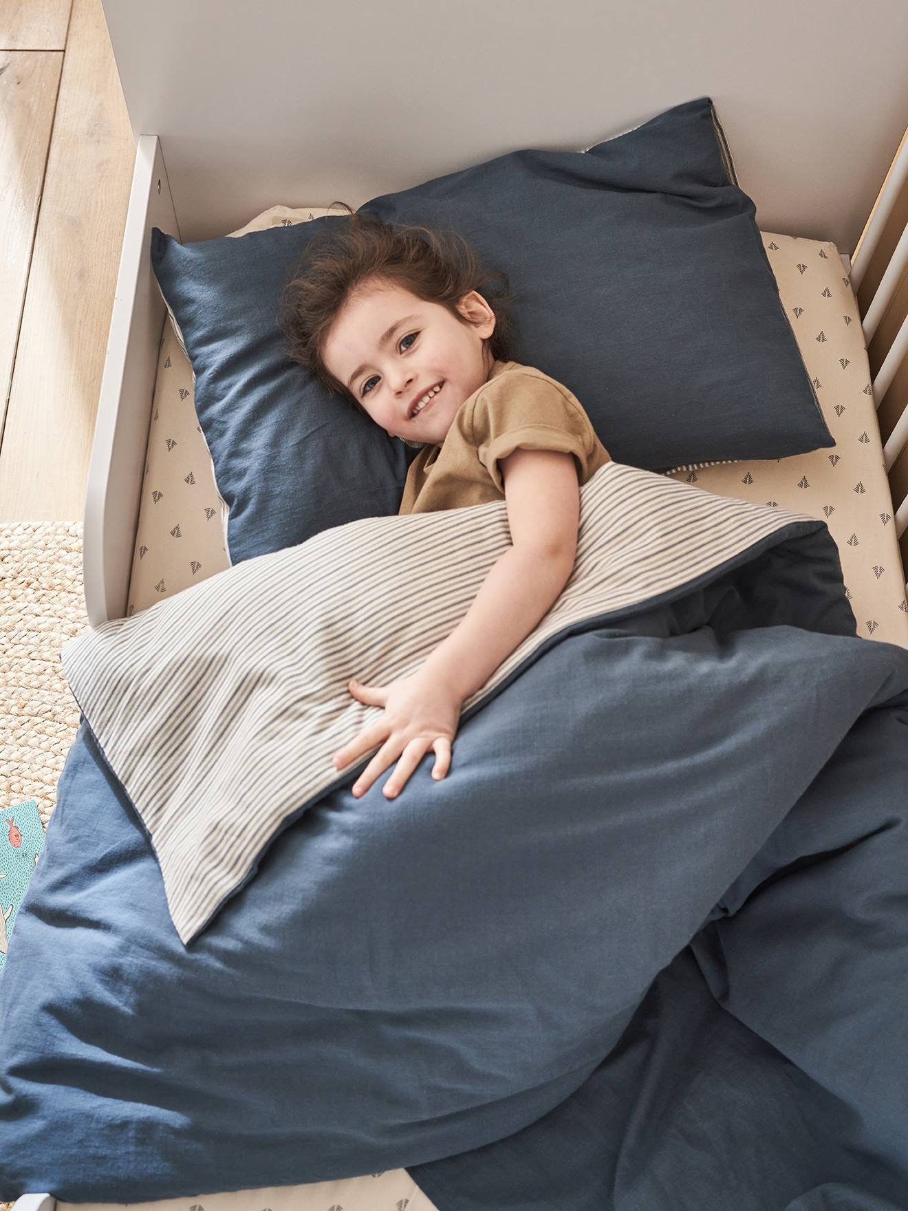 Vertbaudet Baby Kissenbezug NAVY SEA Oeko-Tex - indigo-blau