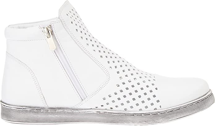 ESGANO Stiefeletten weiss
