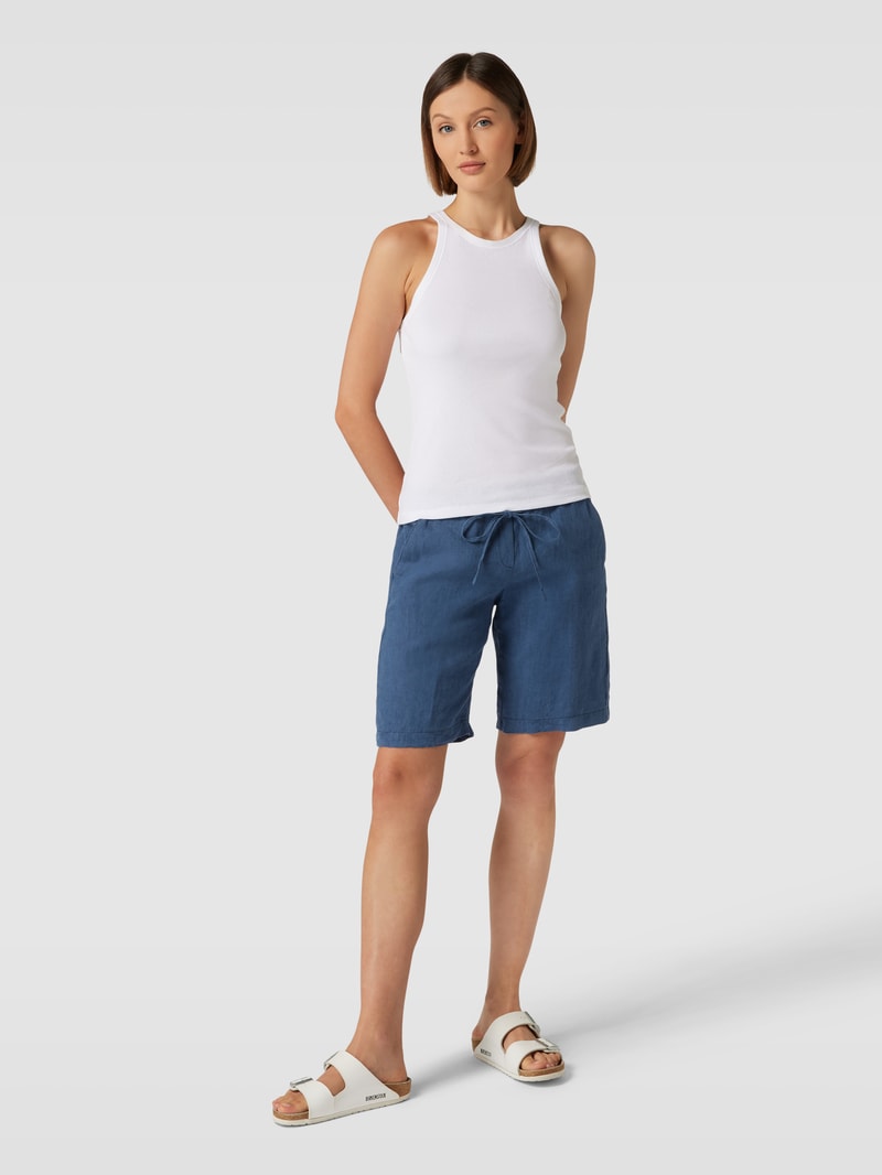 Shorts mit seitlichen Eingrifftaschen Modell 'MEL' in dunkelblau