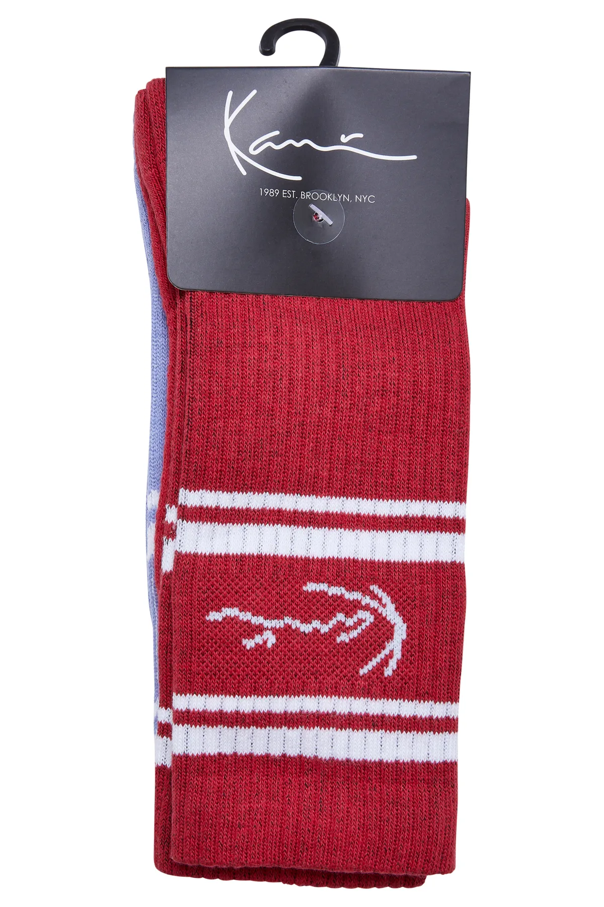KARL KANI  Accessoires KA224-043-1 SIGNATURE 3ER-PACK SOCKEN TIEFROT/LILA BLÜTE/WEISS