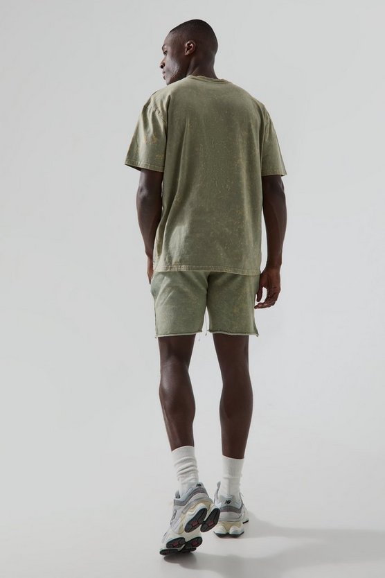 Man Active Oversize T-Shirt-Set mit Rest Day Print