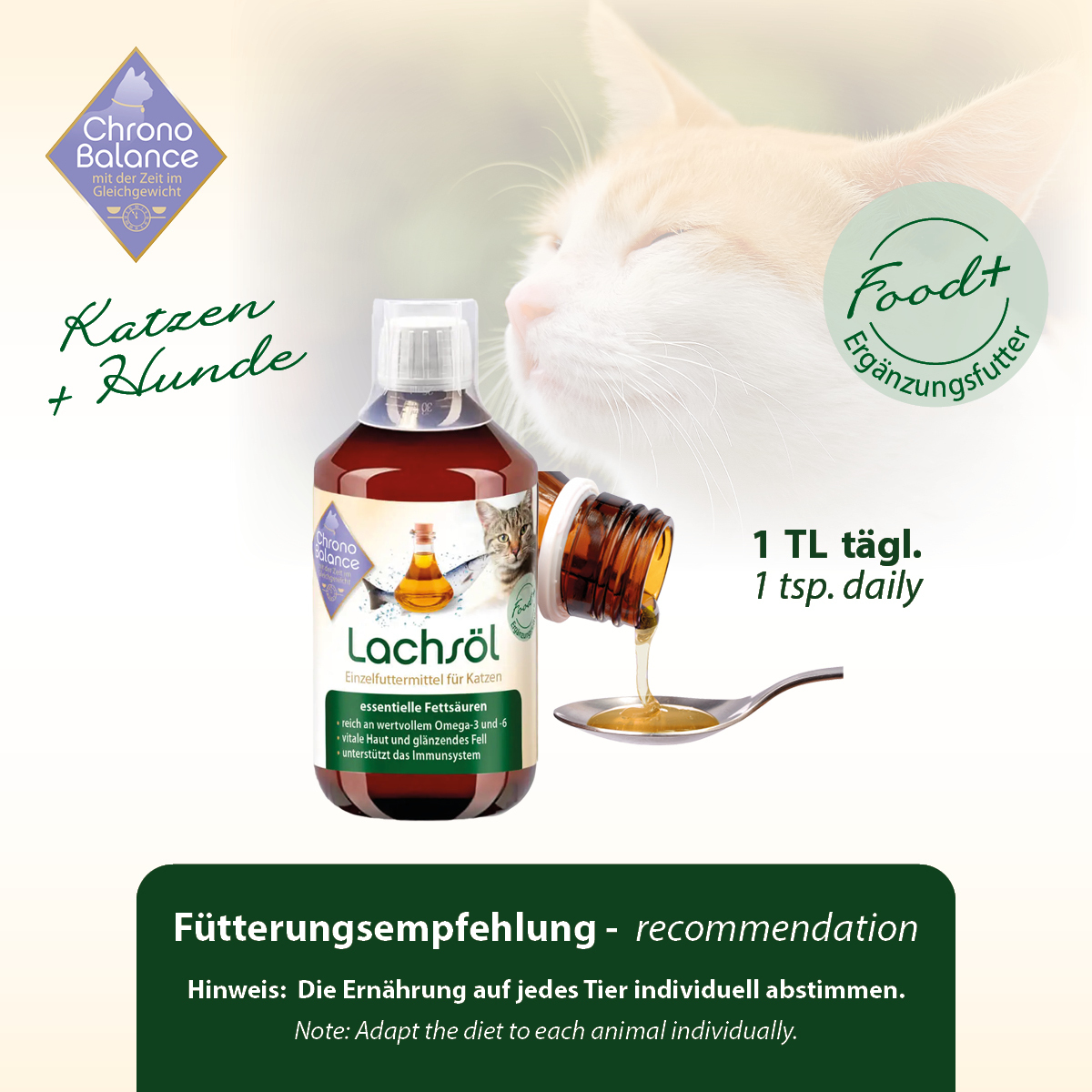 ChronoBalance Ergänzungsfutter & Aufzucht ChronoBalance Lachsöl 500 ml