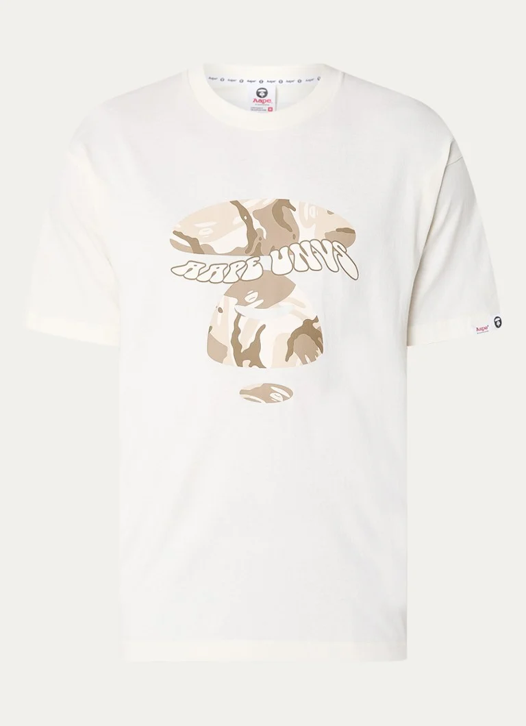 Tricou simplu Aape Sand Face cu logo imprimat
