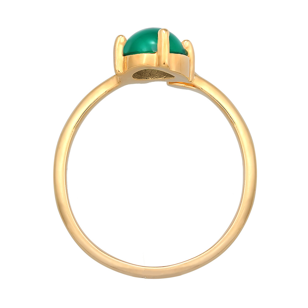 Elli PREMIUM Elli PREMIUM Bague Femmes Déclaration ouverte avec agate en argent sterling 925 p Bague