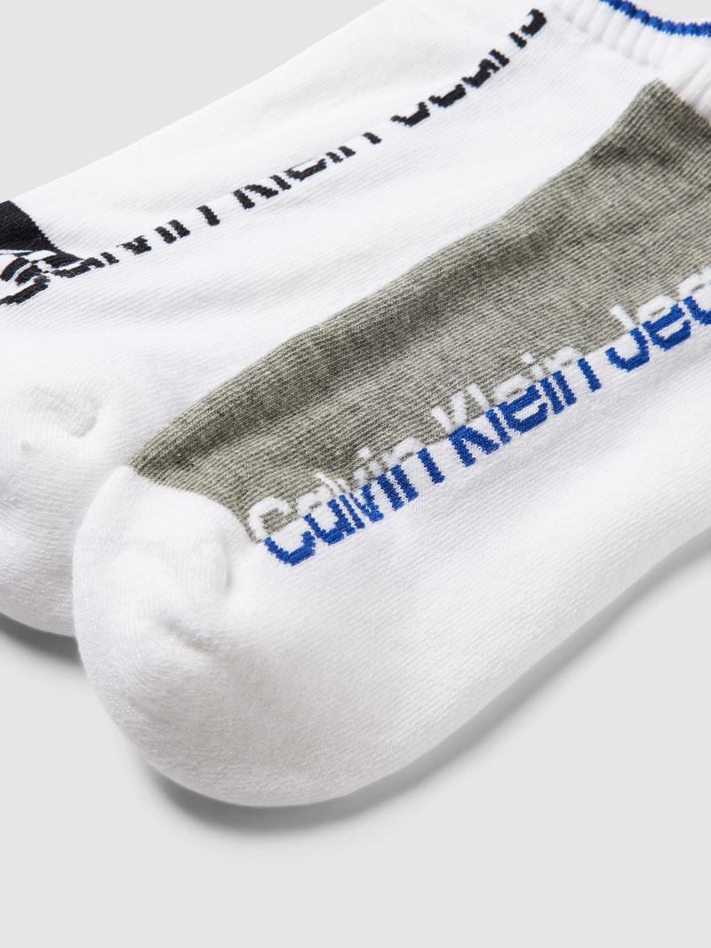 Sneakersocken mit Label-Print im 3er-Pack in weiss