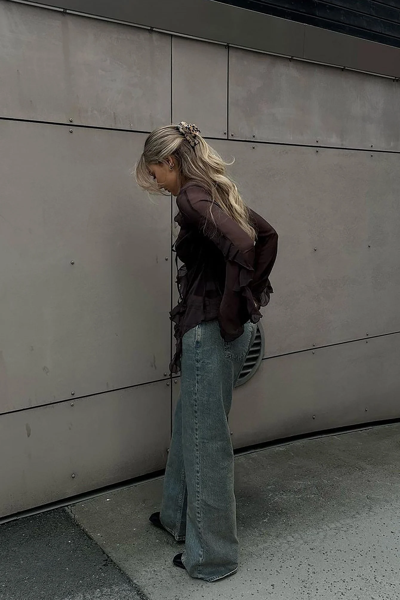 Bluse mit Rüschen und Schleifendetail