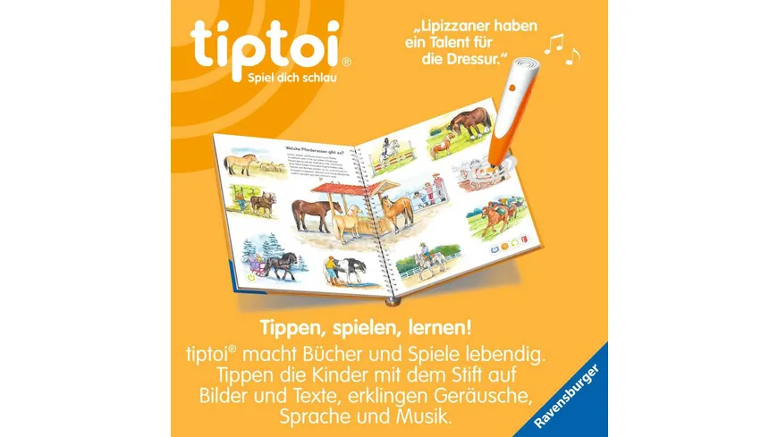 Ravensburger tiptoi - Wieso? Weshalb? Warum? Wir entdecken Pferde und Ponys, In Sachwissen eintauchen