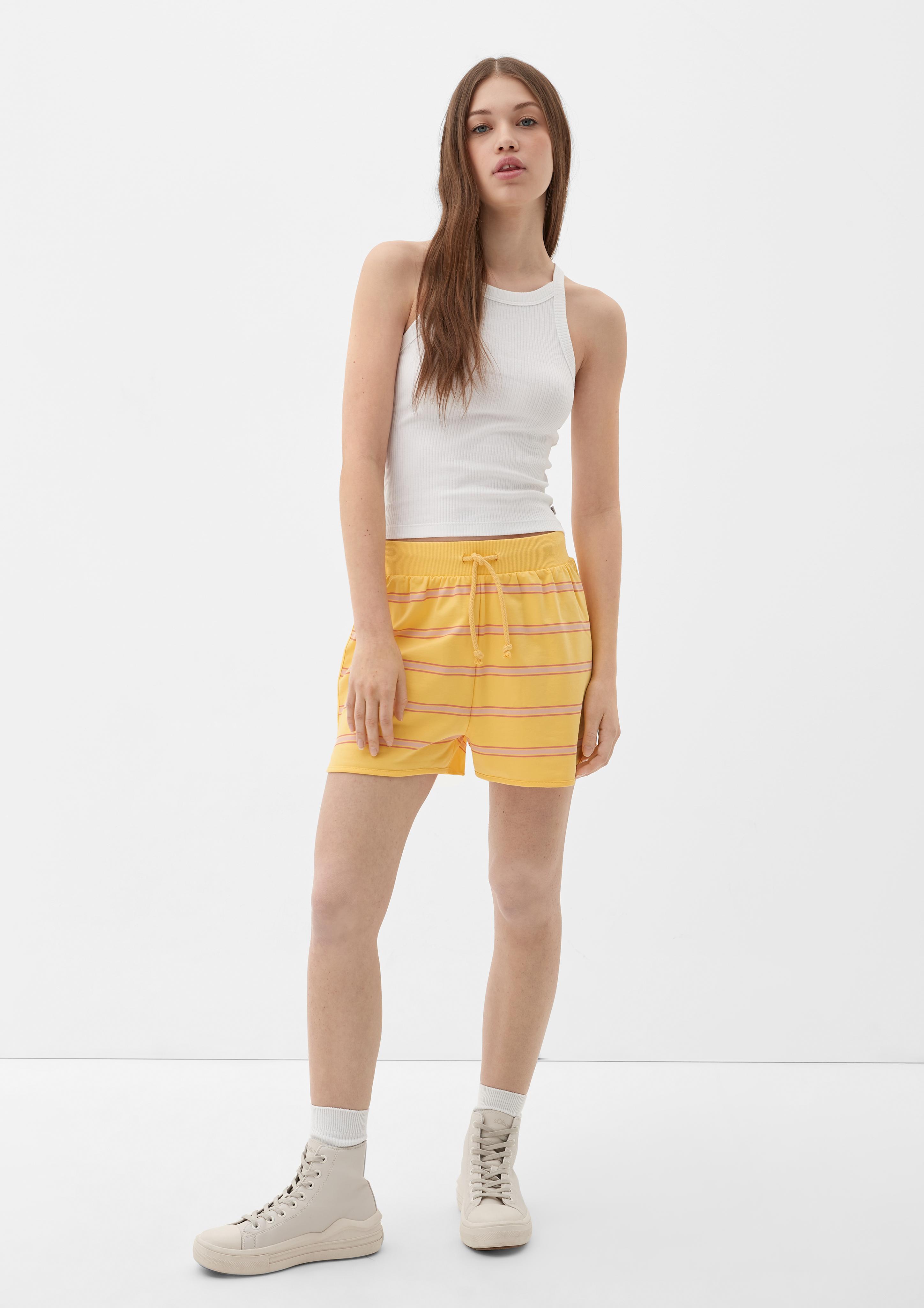 Relaxed: Gestreifte Shorts aus Baumwollstretch  2131205-13G0