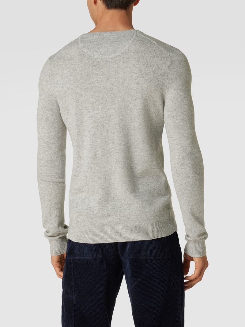 Pullover in Ripp-Optik Modell 'FILO' in hellgrau