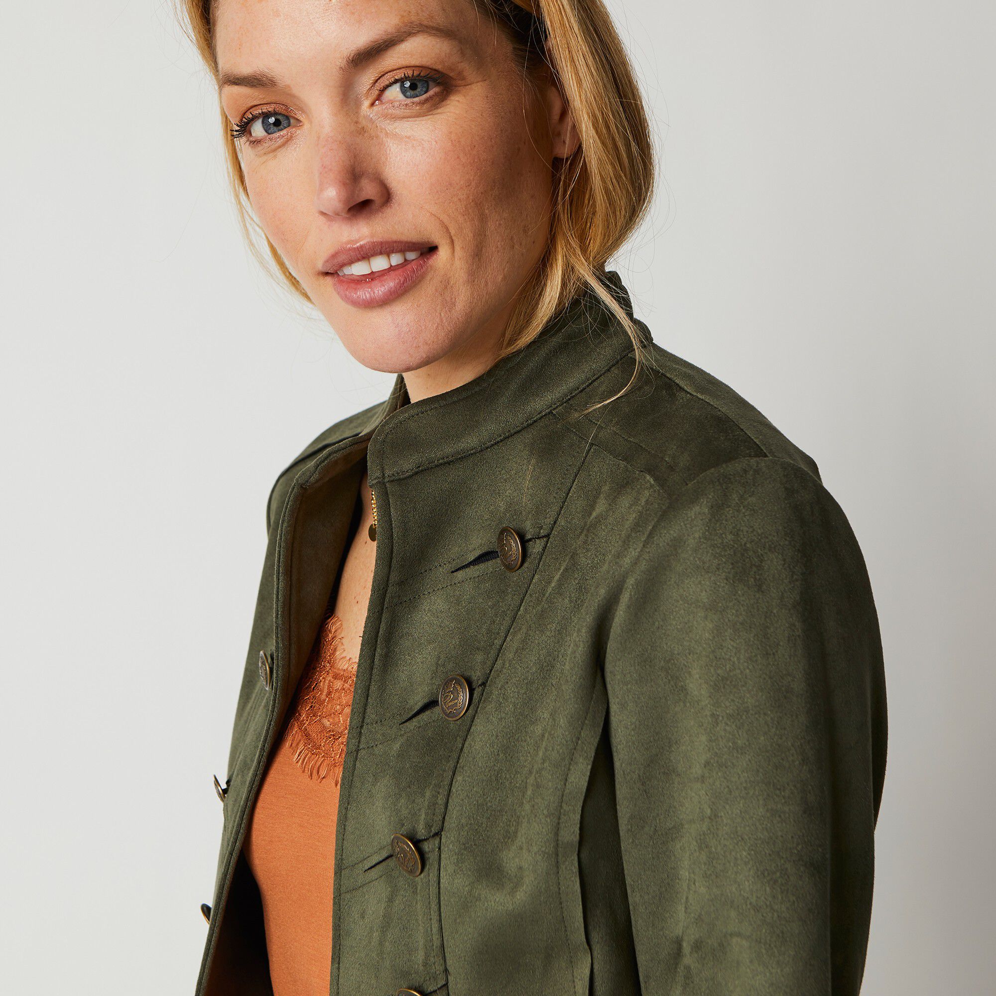 Veste officier suédine