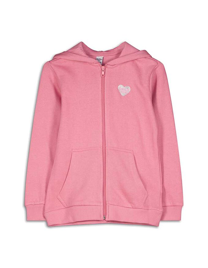Sweatjacke - Glitzerprint