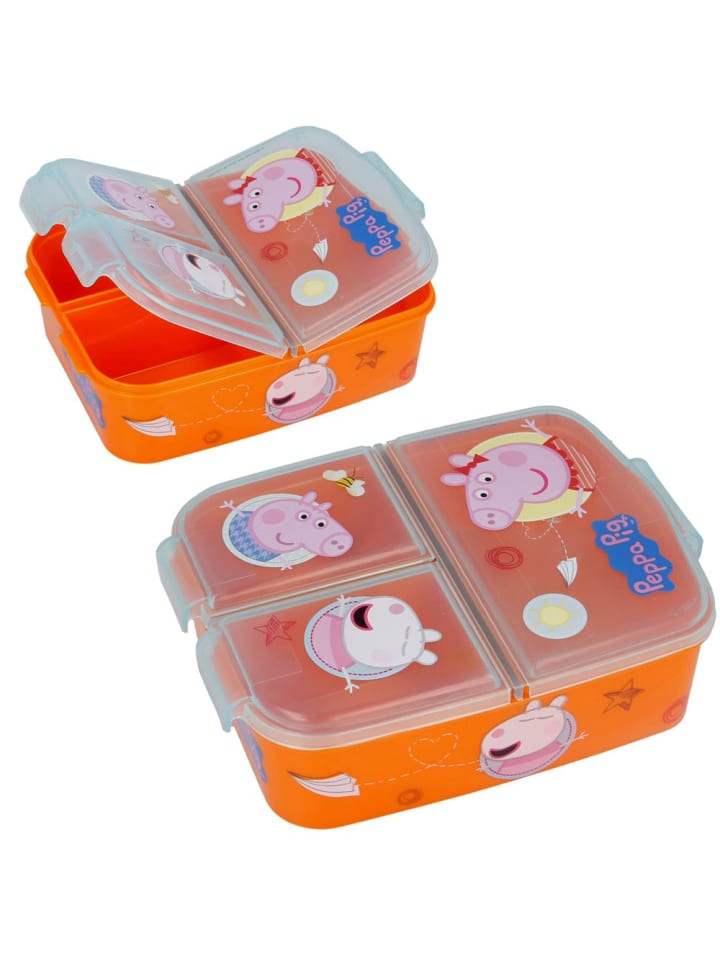 Peppa Pig Brotdose Peppa Pig | 3 Fächer | Peppa Wutz | Lunch to Go | Vesper Dose günstig kaufen onesize