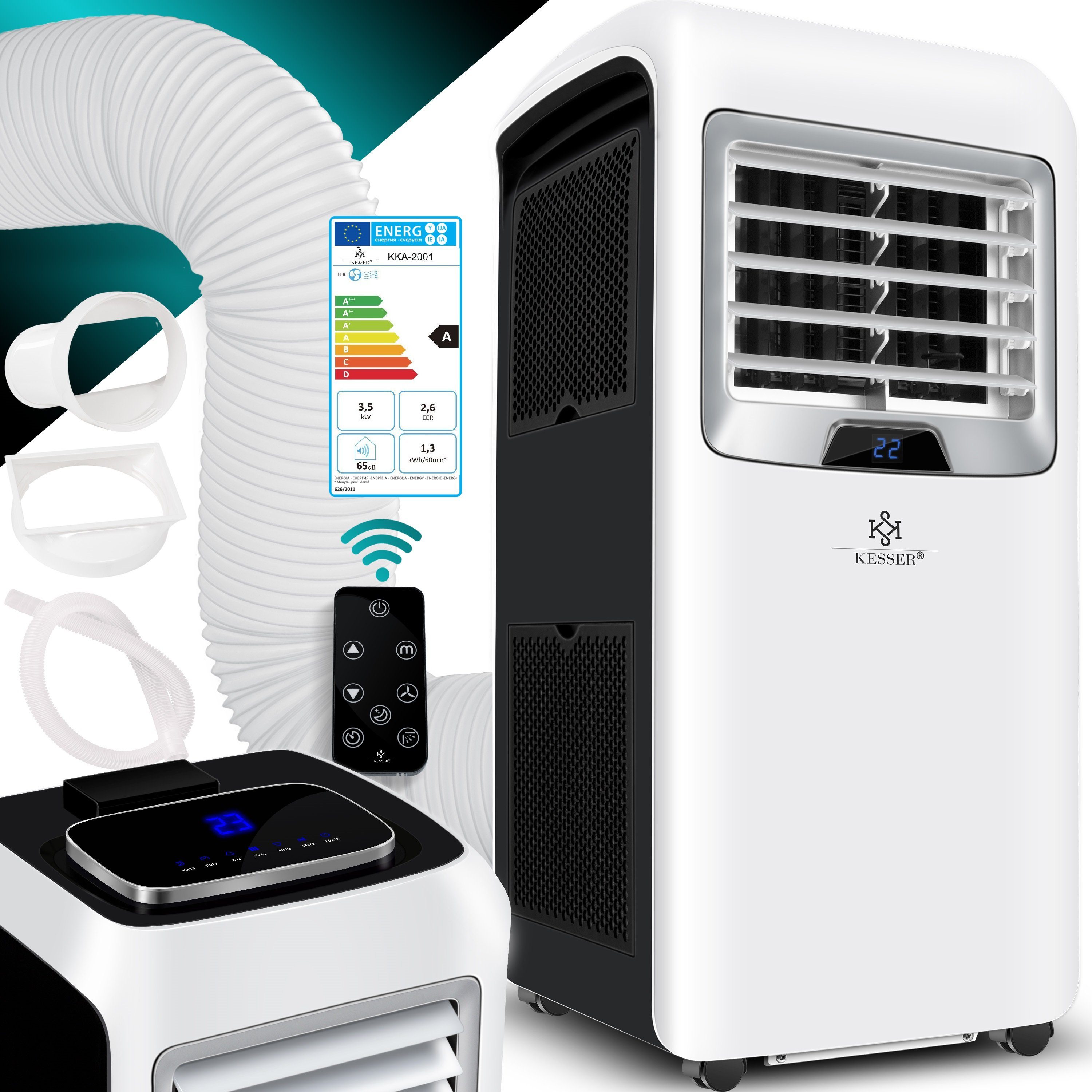 KESSER Klimagerät, Klimaanlage Mobiles Klimagerät 4in1 kühlen, Luftentfeuchter