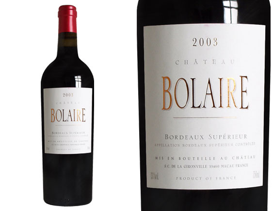 Château Bolaire Rouge 2012 Bordeaux Bordeaux Supérieur
