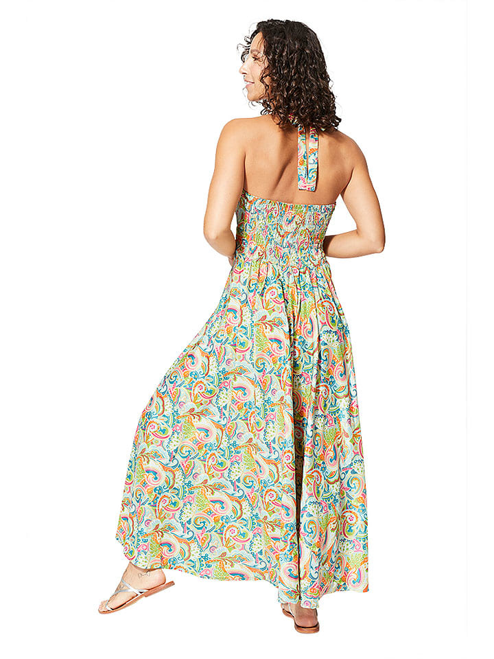Aller Simplement Jumpsuit in Hellgrün/Orange günstig kaufen 34-40