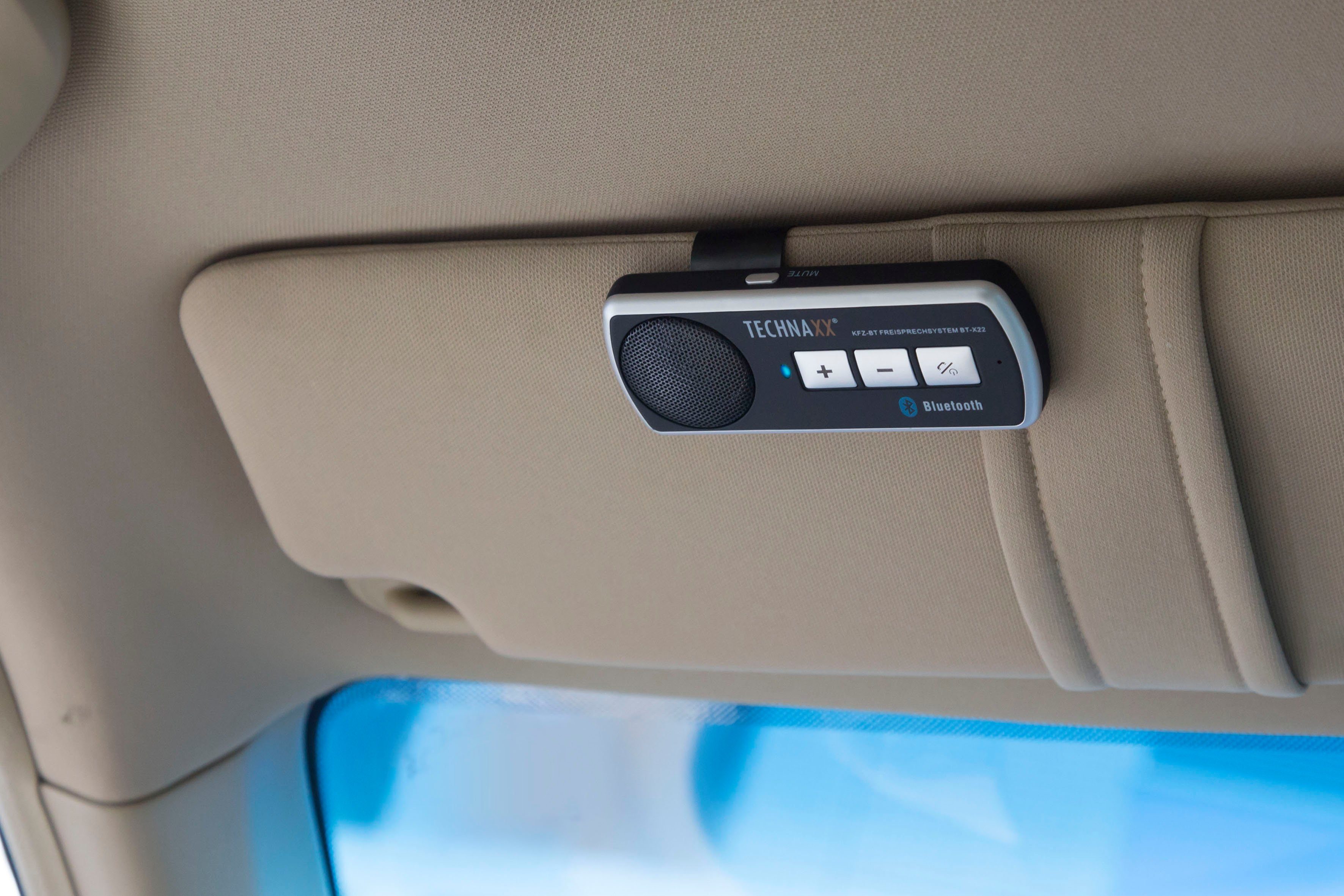 Technaxx Gegensprechanlage BT-X22, (Komplett-Set), Kfz-Bluetooth Freisprecheinrichtung