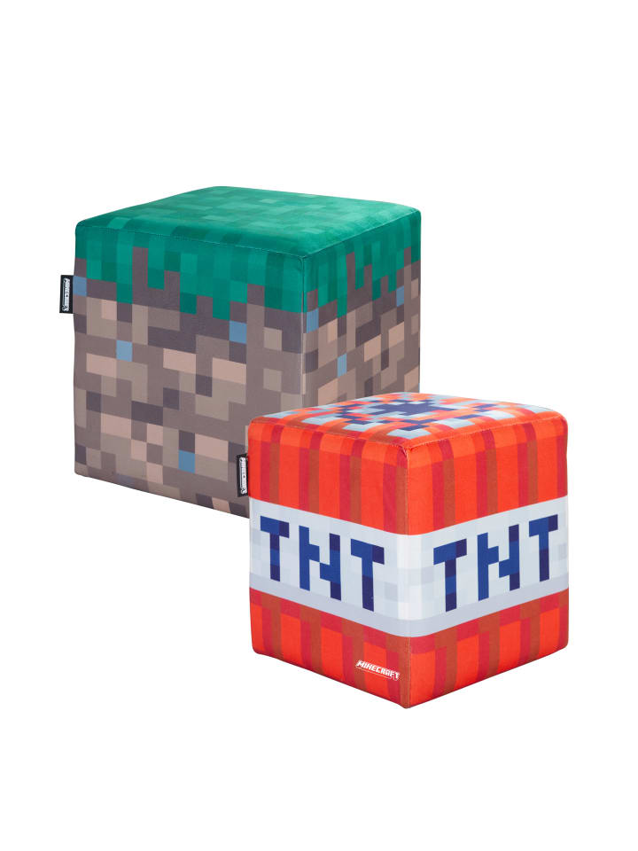 Minecraft Minecraft Sitzhocker, 2er Set, TNT-Würfel und Grasblock günstig kaufen onesize