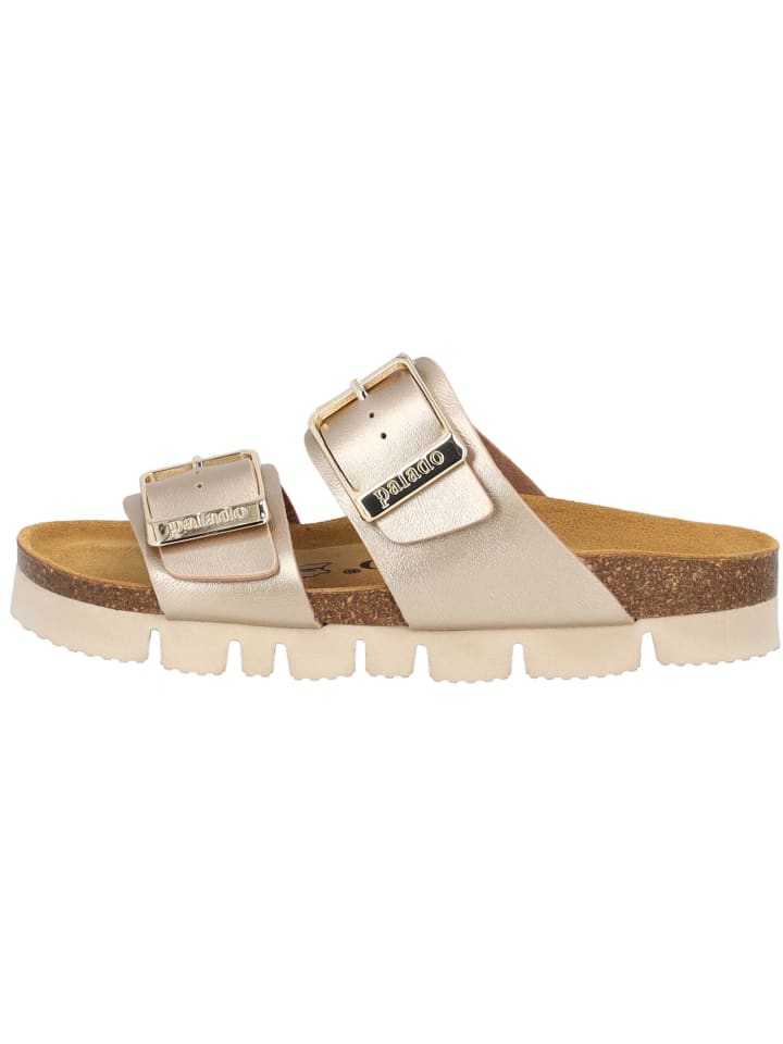 palado Pantoletten in beige metallic günstig kaufen