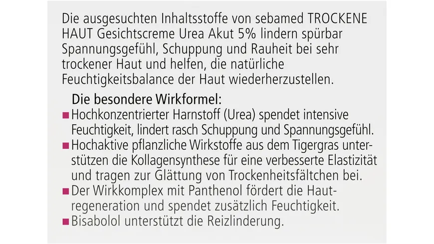 Sebamed Trockene Haut Urea 5% Gesichtscreme 50 ml
