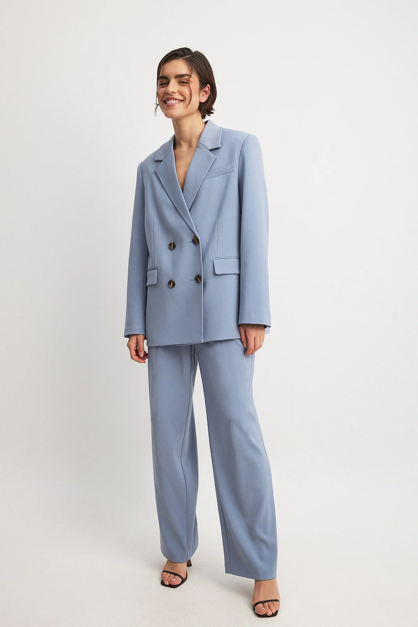 Recycelter zweireihiger Oversize-Blazer