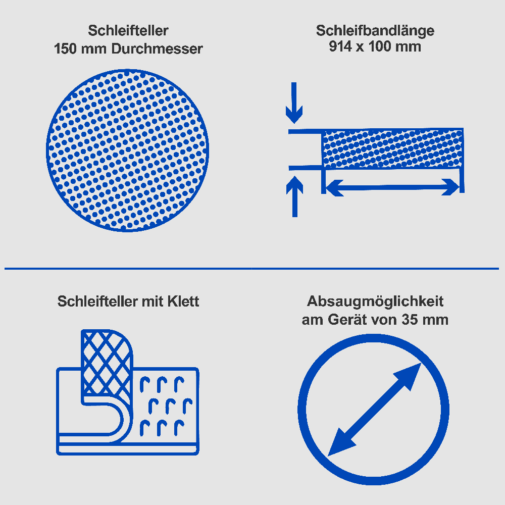 Scheppach BTS800 Vario Band- und Tellerschleifer