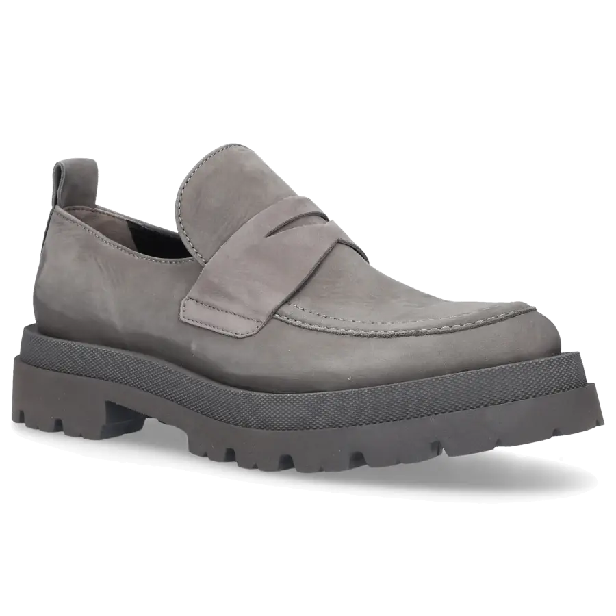 305 SOBE - Loafer HUSKIE Nubukleder - grau