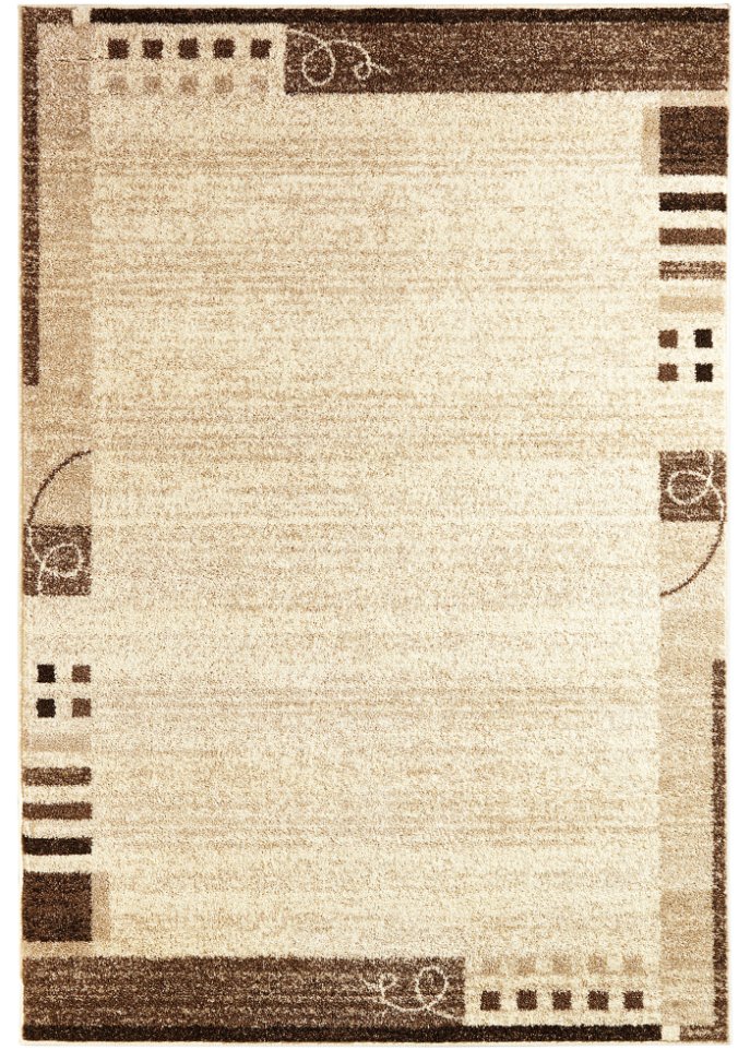 Teppich in melierter Optik mit Bordüre
