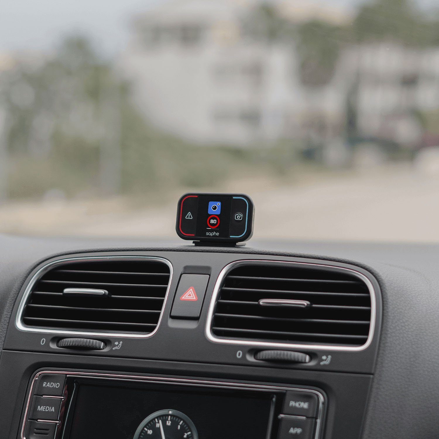 Saphe Saphe Drive Mini Verkehrsalarm (integriertes Display, Verbindung mit Smartphone via Bluetooth)
