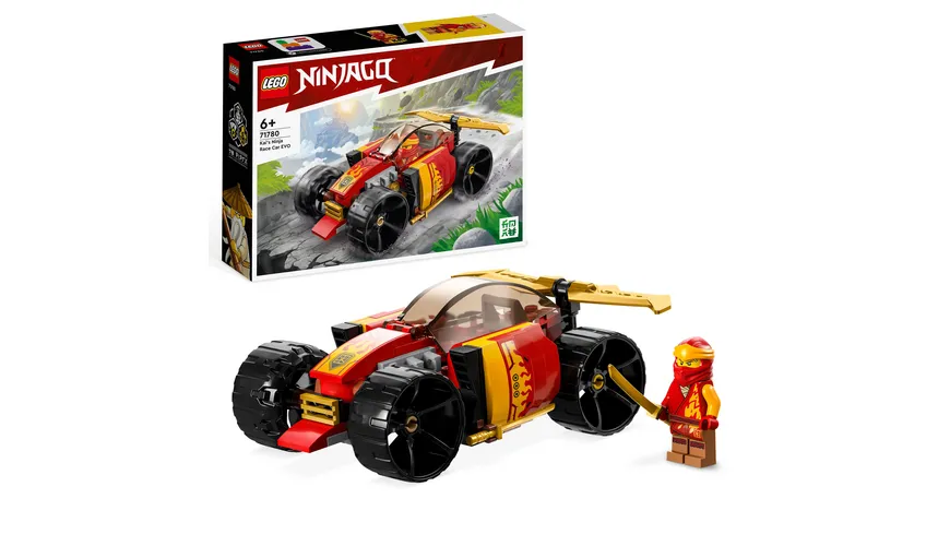 LEGO NINJAGO 71780 Kais Ninja-Rennwagen EVO Spielzeug mit Minifigur