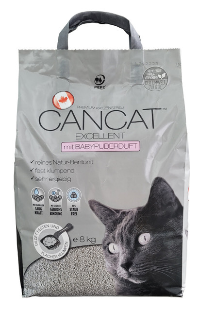Agros Katzenstreu Agros CANCAT excellent Klumpstreu mit Babypuderduft 8 kg