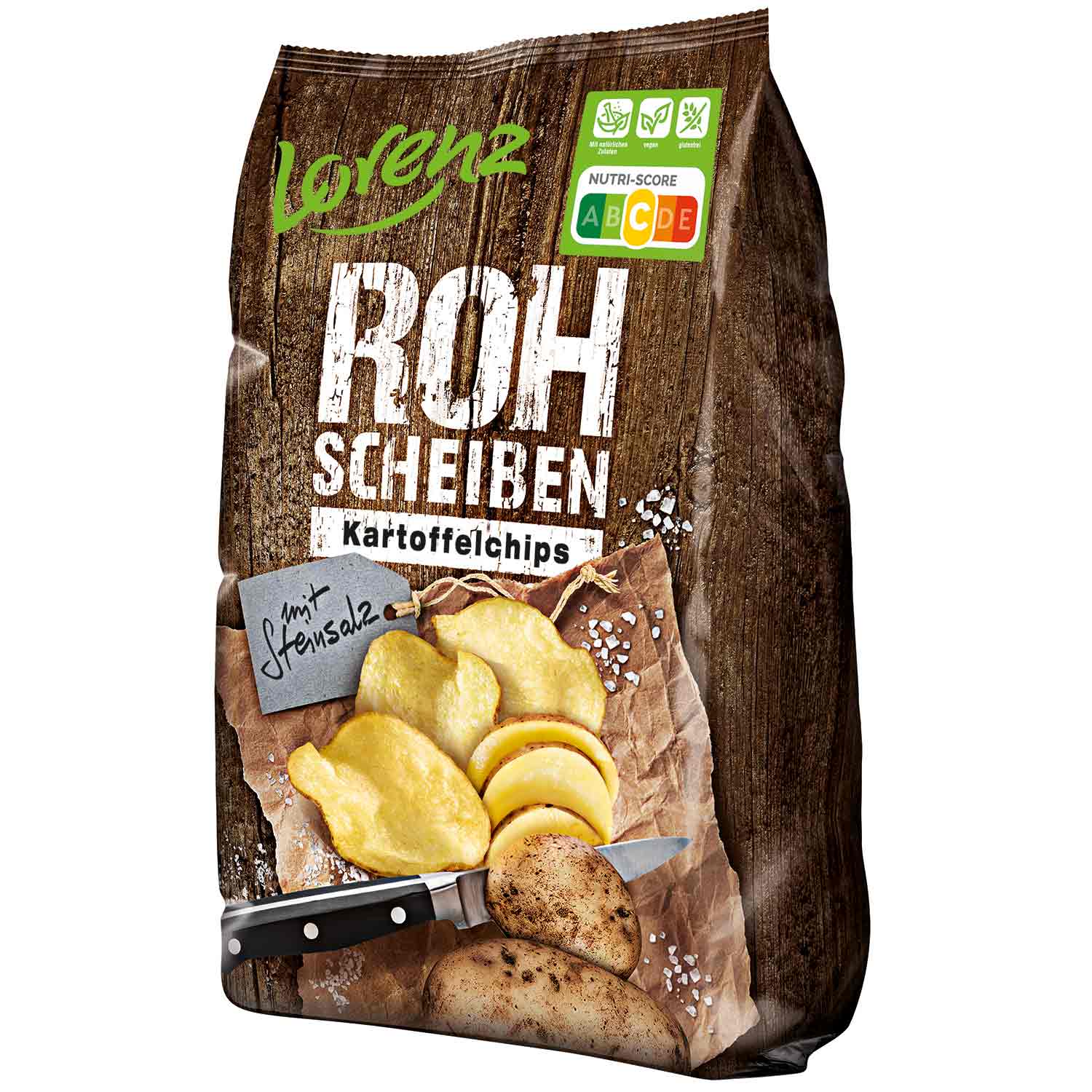 Lorenz Rohscheiben Kartoffelchips Steinsalz 120g