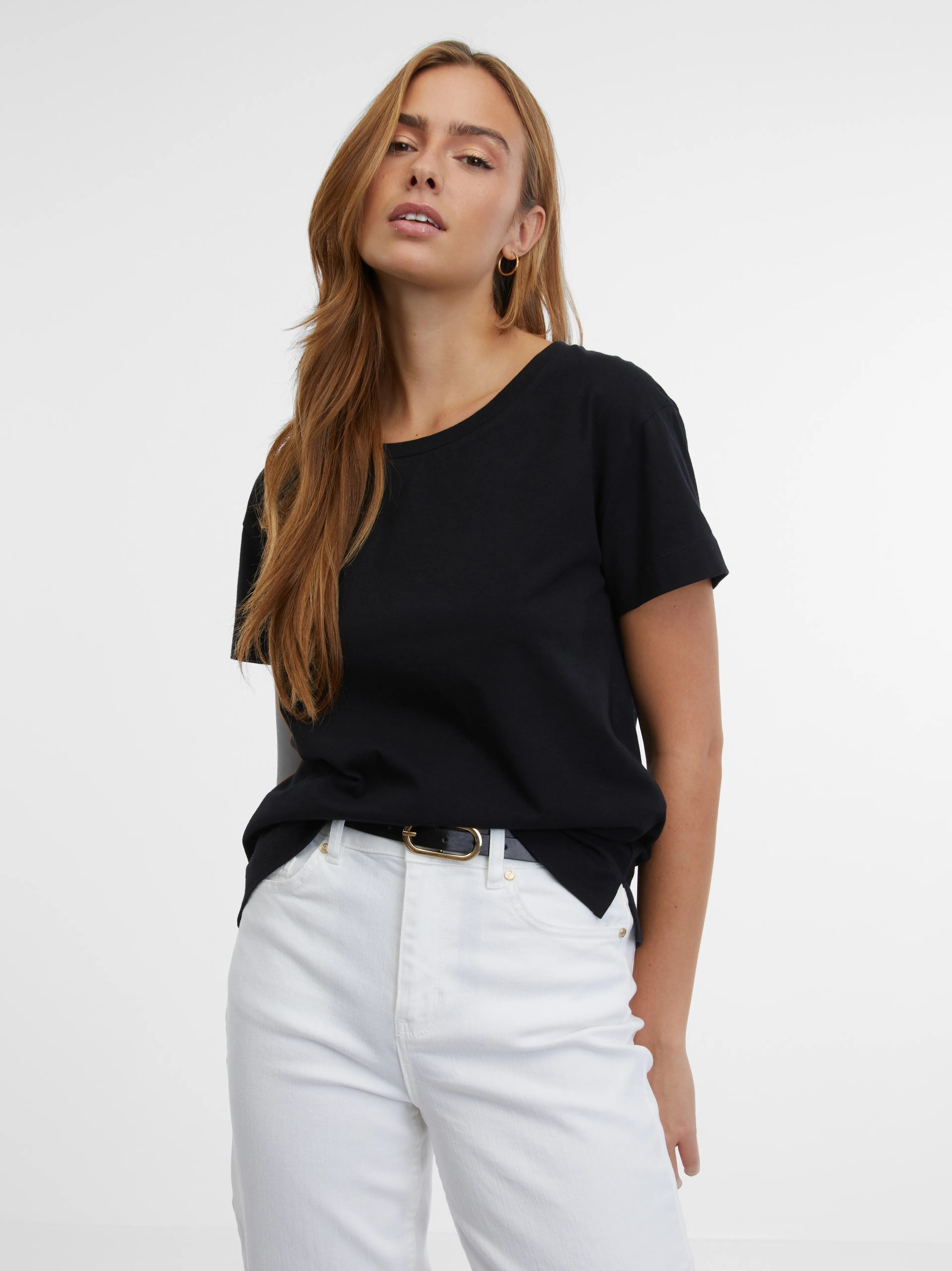 Schwarzes Damen-T-Shirt ORSAY