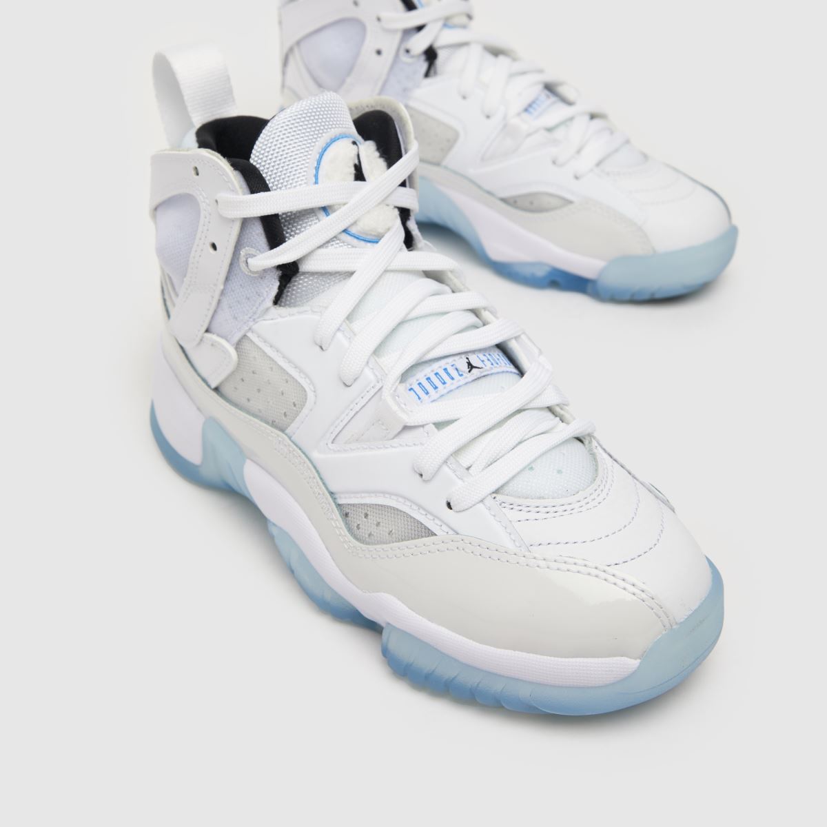 Nike Jordan vita & flerfärgade blå Jumpman tvåfärgade träningsskor för barn