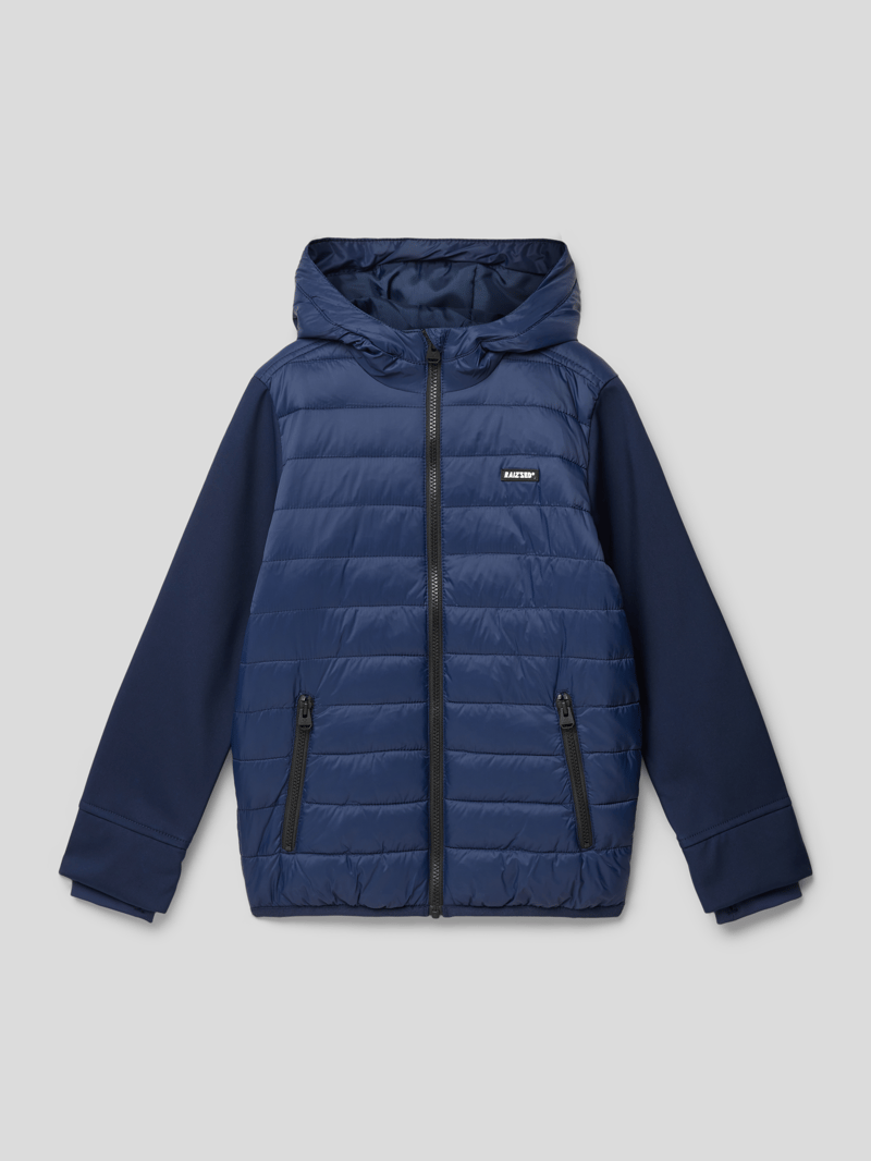 Jacke mit Stepp-Besatz Modell 'TIMON' in marineblau