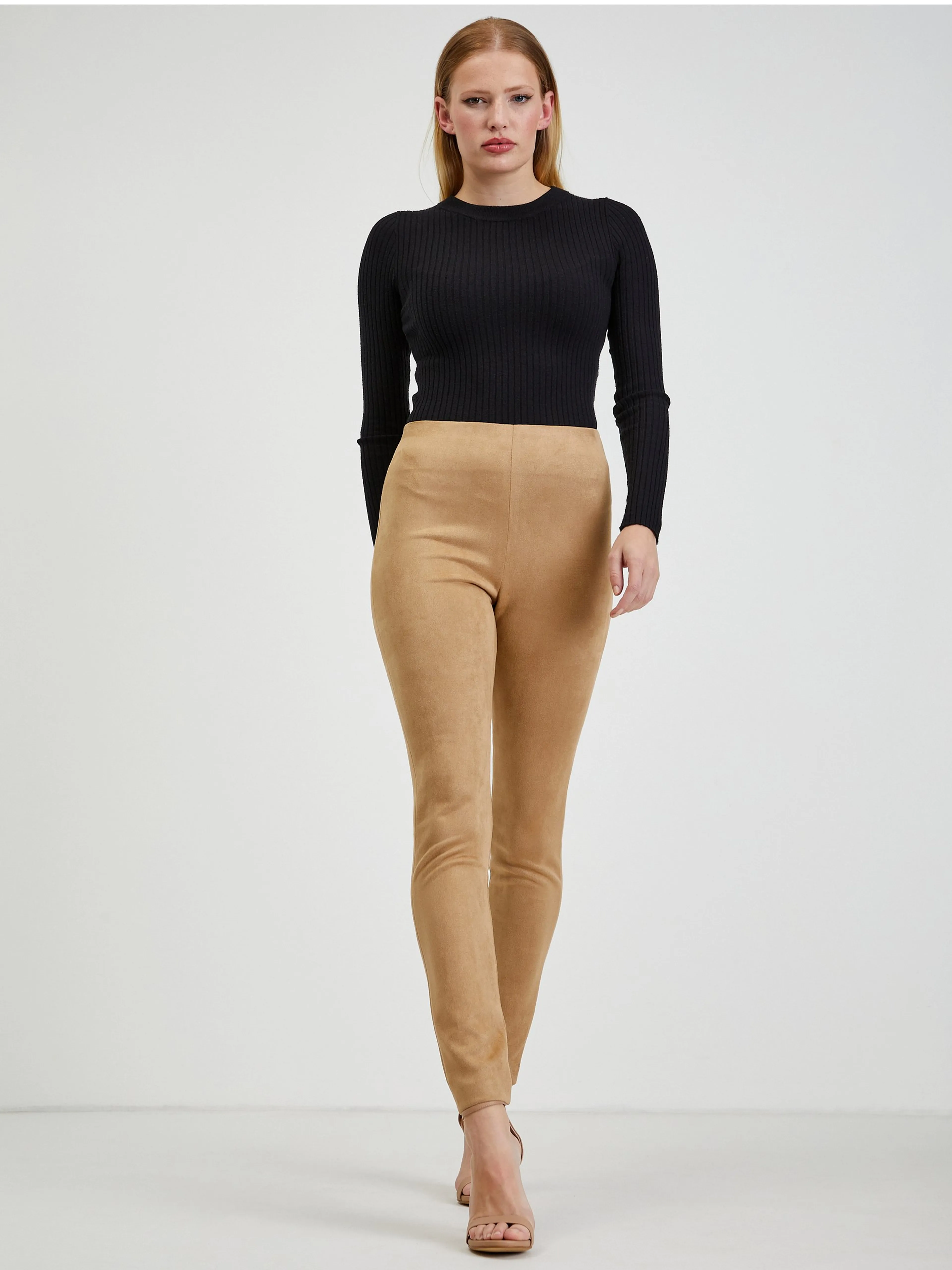 Hellbraune Damenhose Wildleder ORSAY